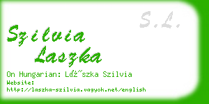 szilvia laszka business card